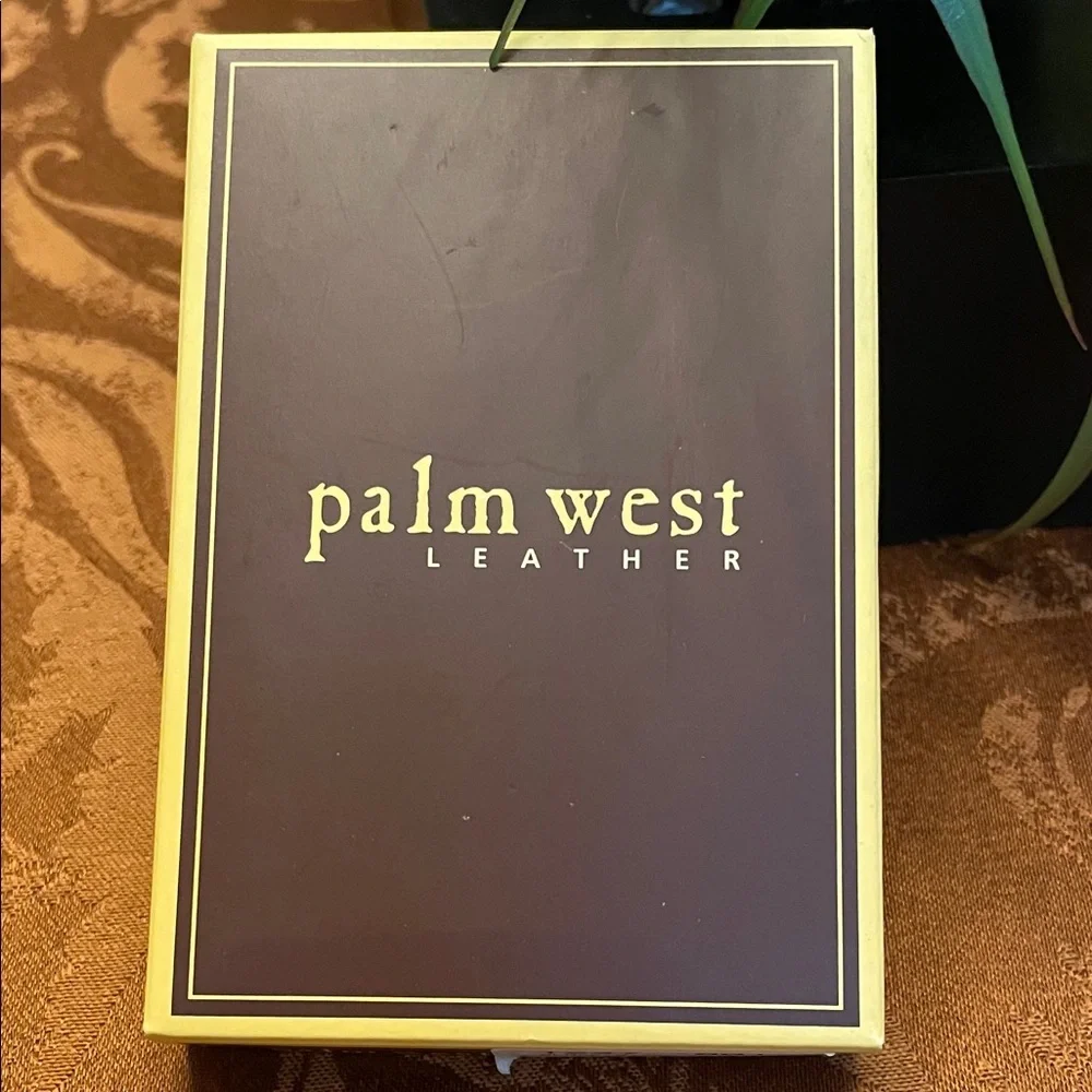 NIB Palm West Leather Card and Money Clip Holder